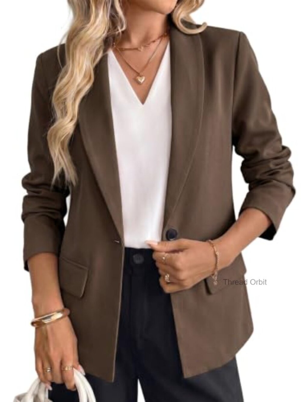 Womens Open Front Shawl Collar Blazer Business Casual Suit Jacket